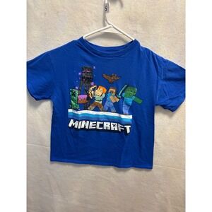 Minecraft Kids Graphic Blue T-Shirt Short Sleeve S